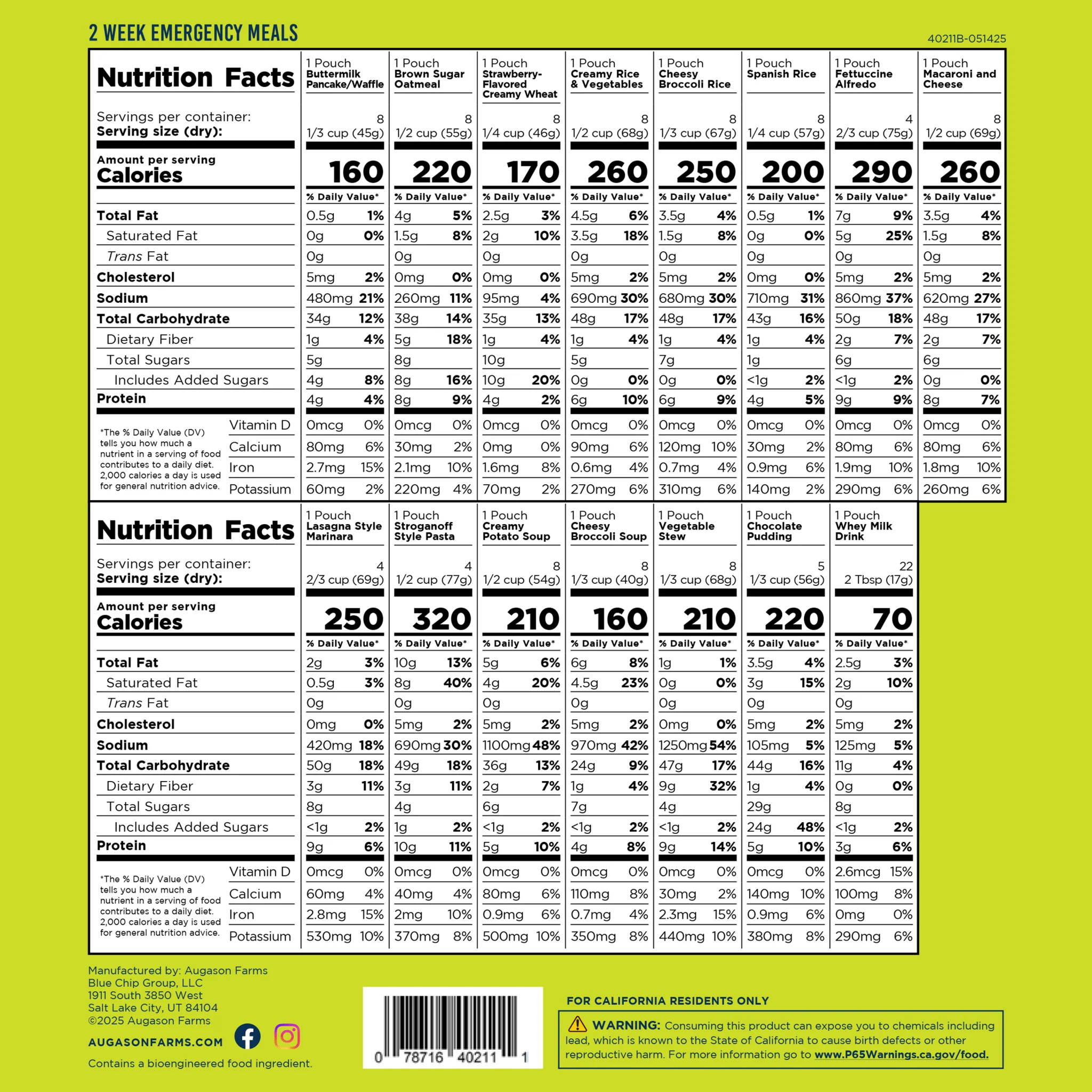 2-Week 1-Person Emergency Food Supply Kit, 119 Servings - Image 8