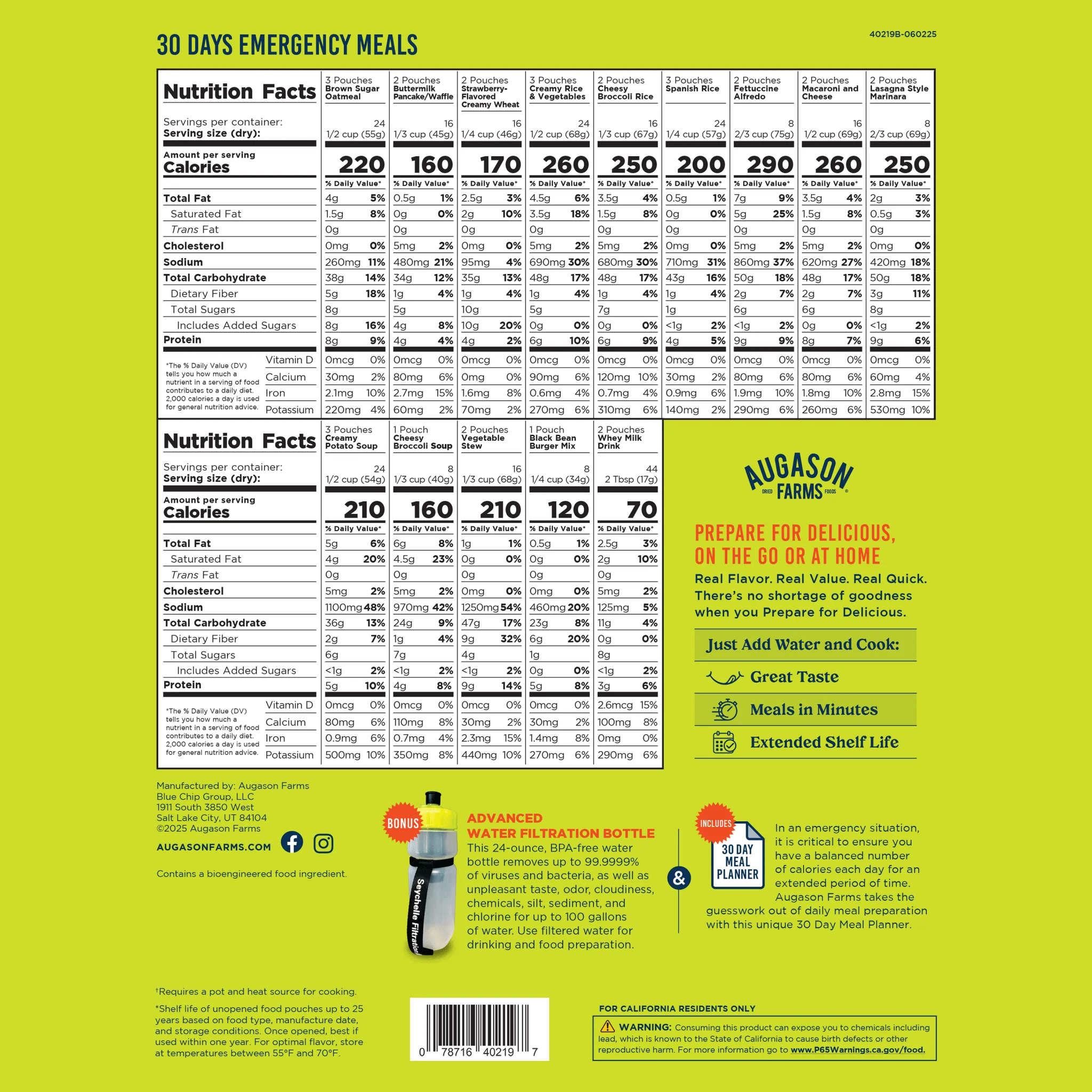 30-Day 1-Person Emergency Food Supply Kit, 194 Servings - Image 4