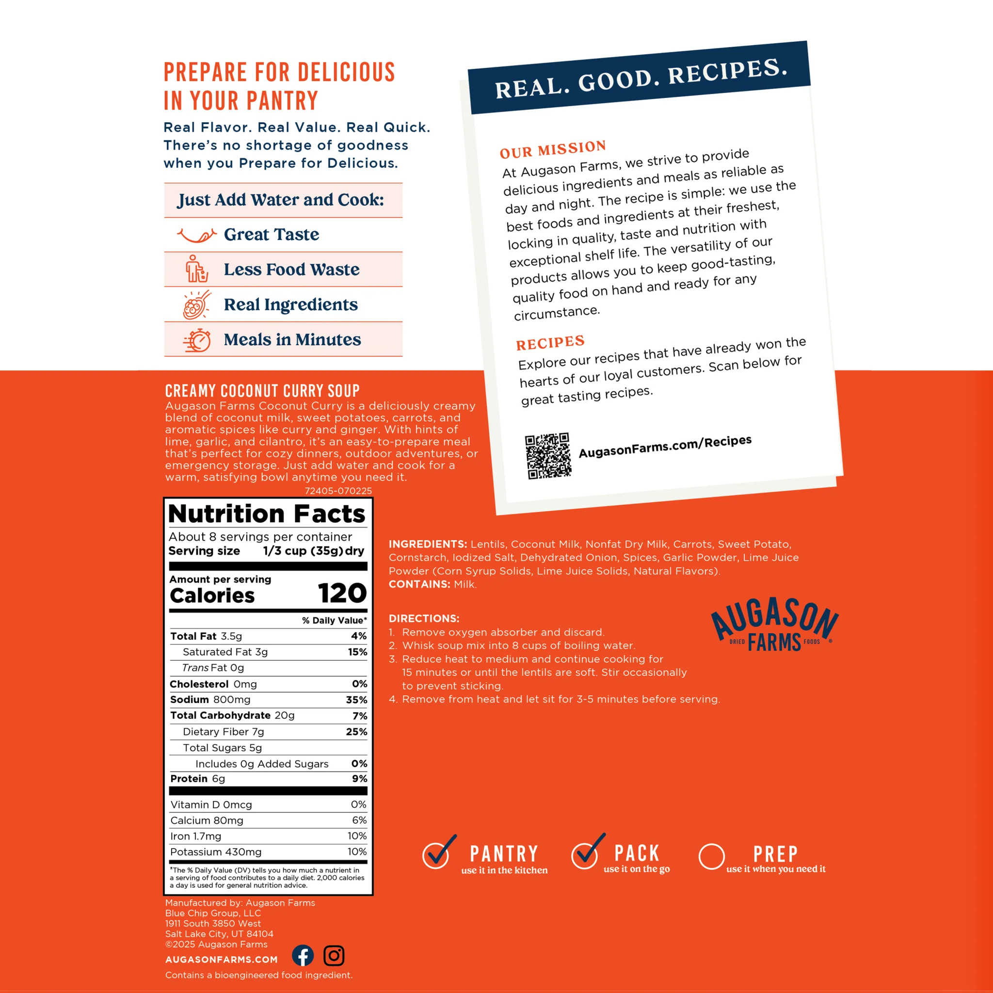 Coconut Curry Soup Pouch, 8 Servings - Image 4