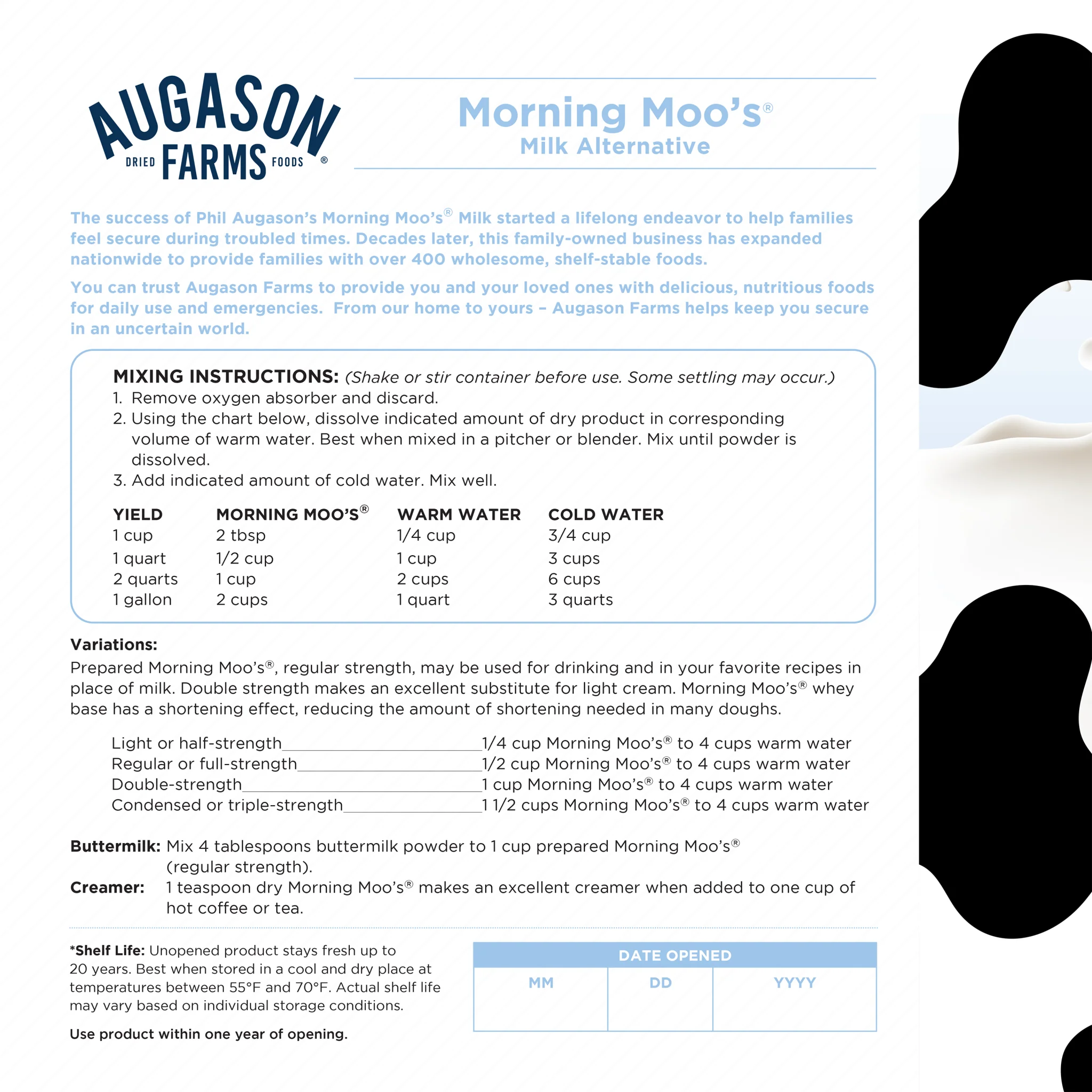 Morning Moo's Milk Alternative Can, 93 Servings - Image 4