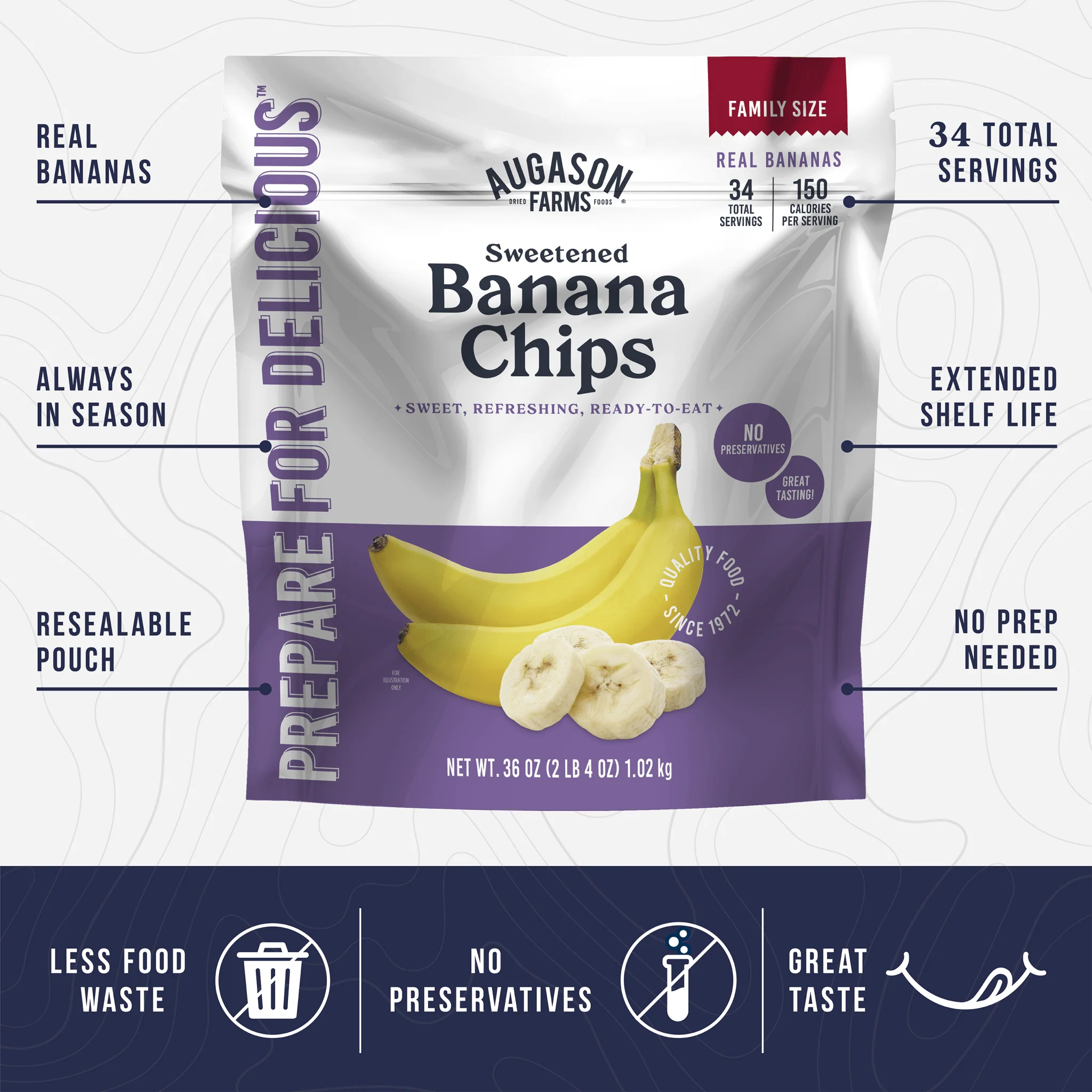 Banana Chips Family Size Pouch, 34 Servings - Image 4