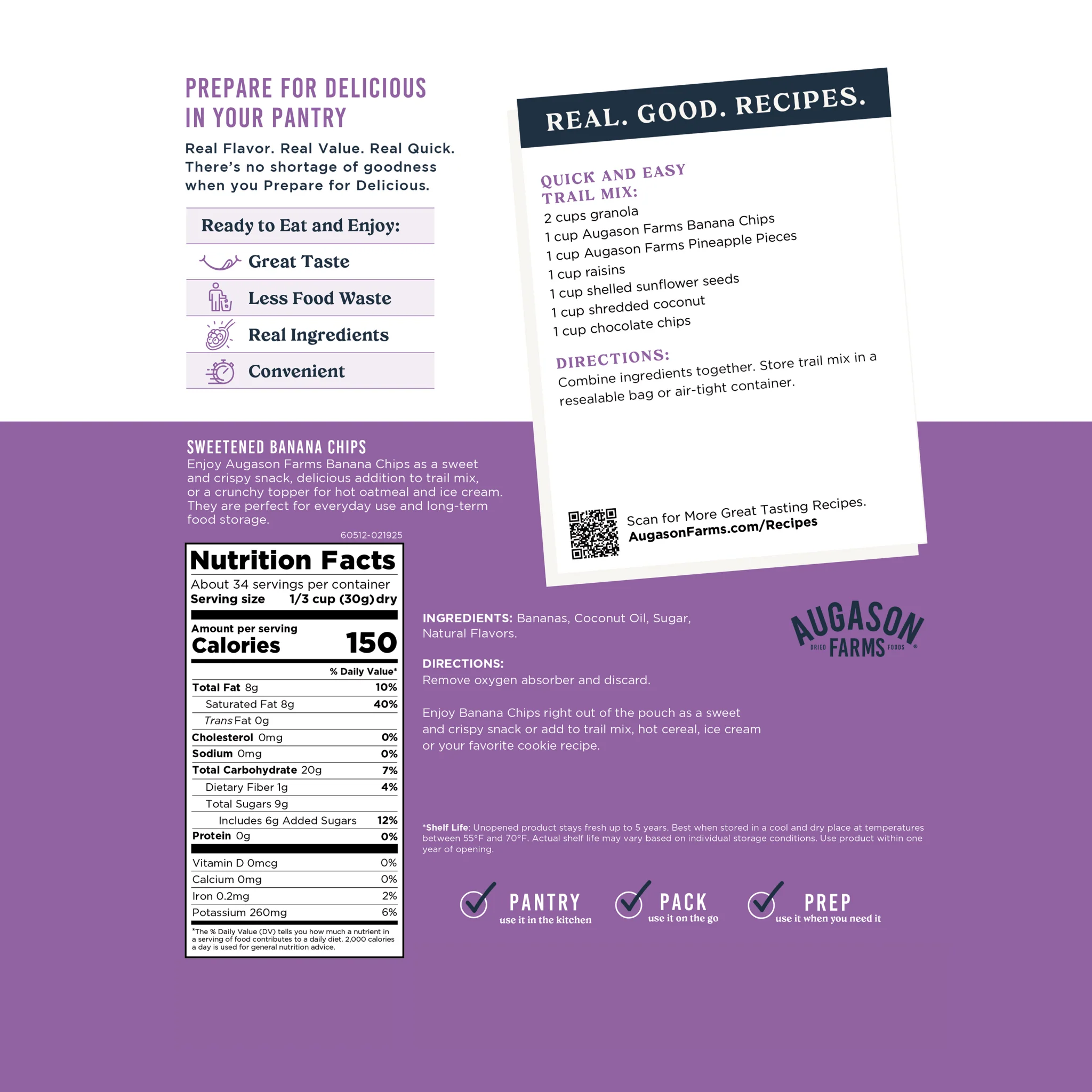 Banana Chips Family Size Pouch, 34 Servings - Image 7