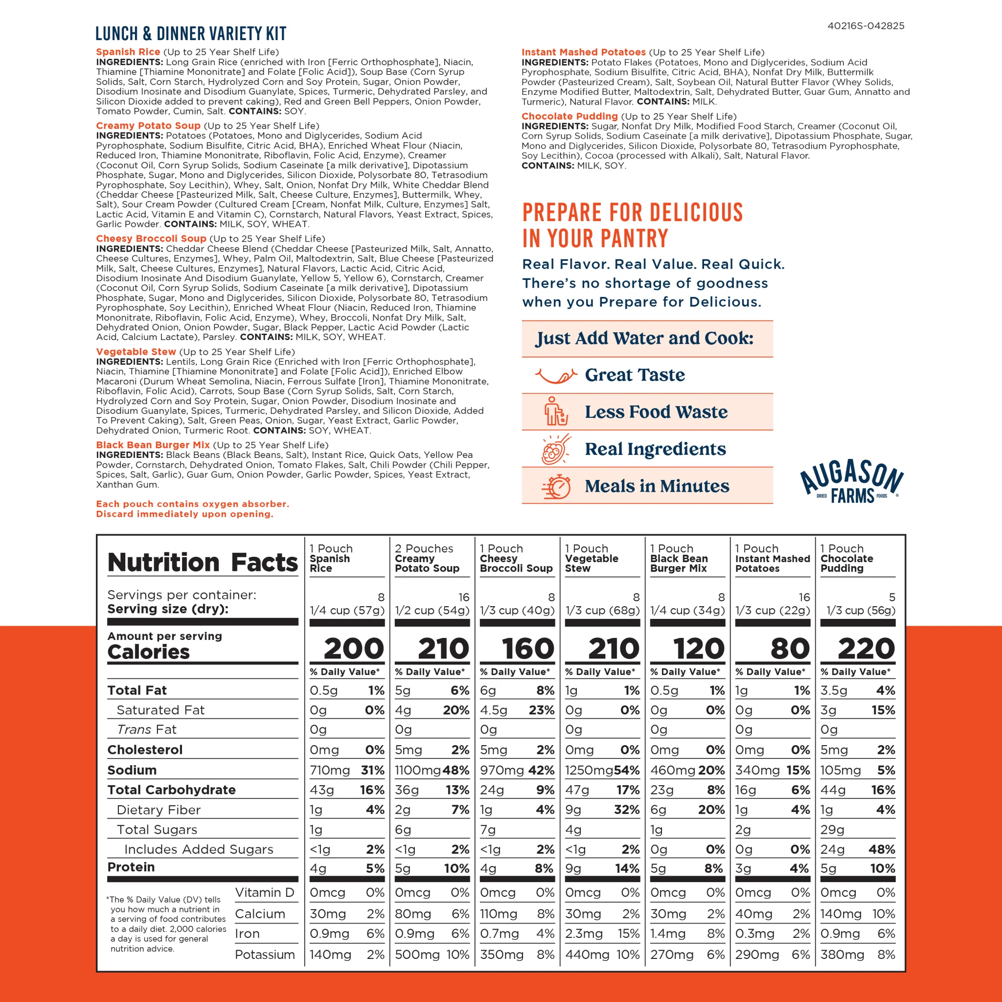 Lunch and Dinner Variety Pail, 113 Servings - Image 8