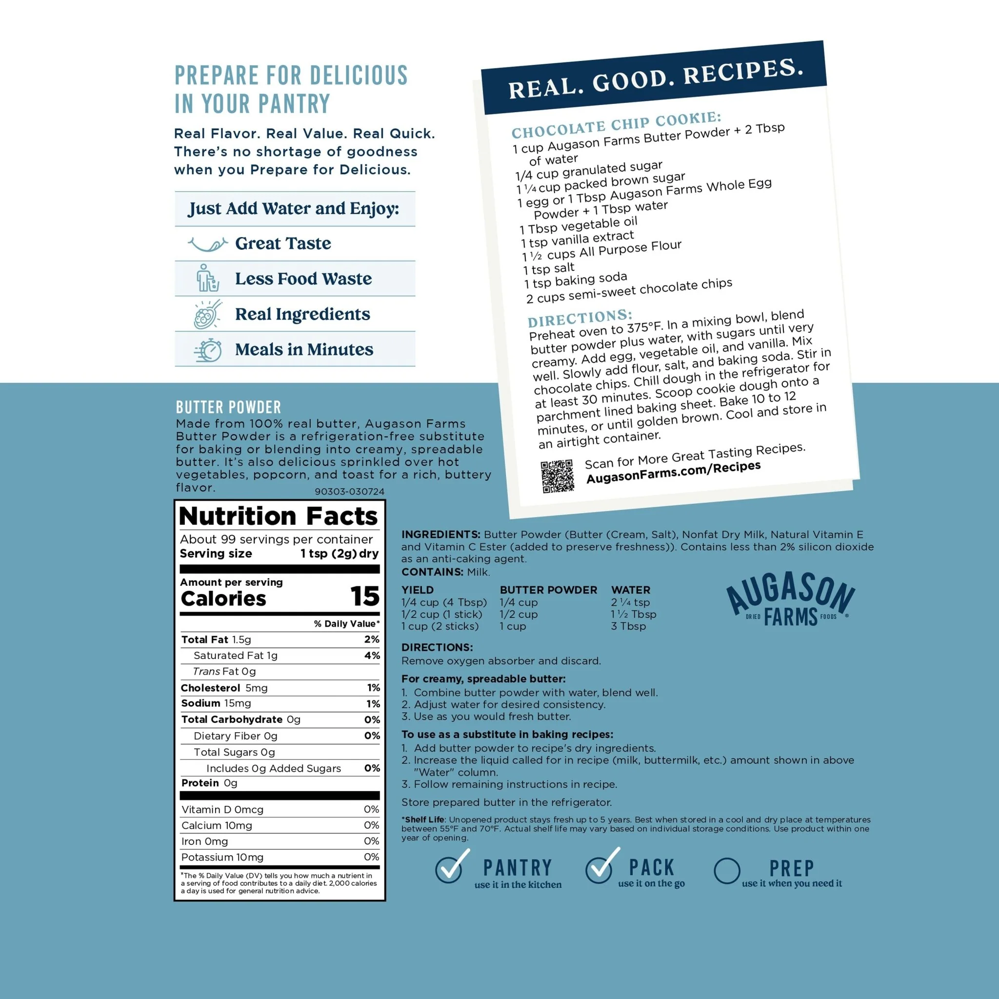 Butter Powder Pouch, 99 Servings - Image 4