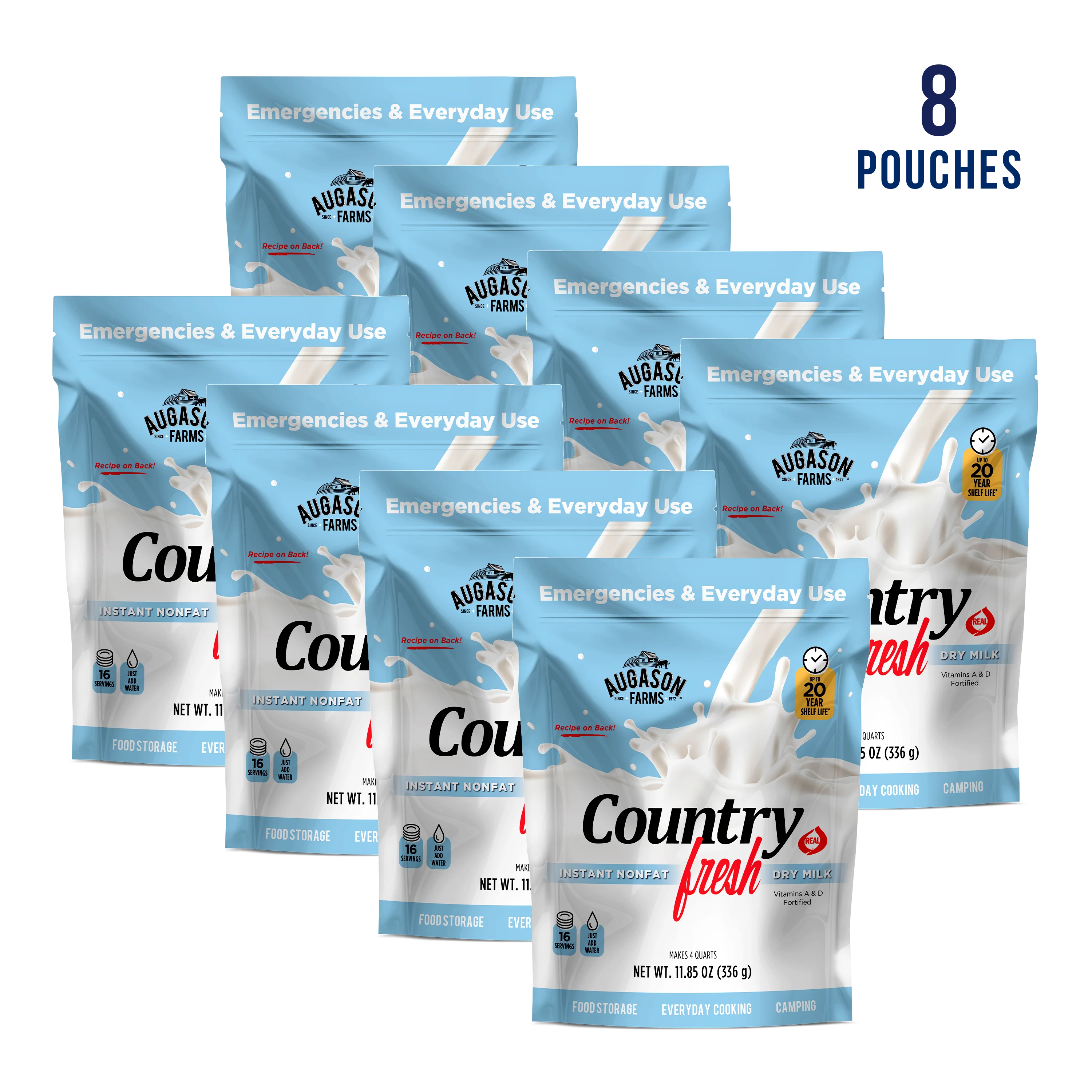 Country Fresh Instant Nonfat Dry Milk Pouch, 16 Servings - Image 5