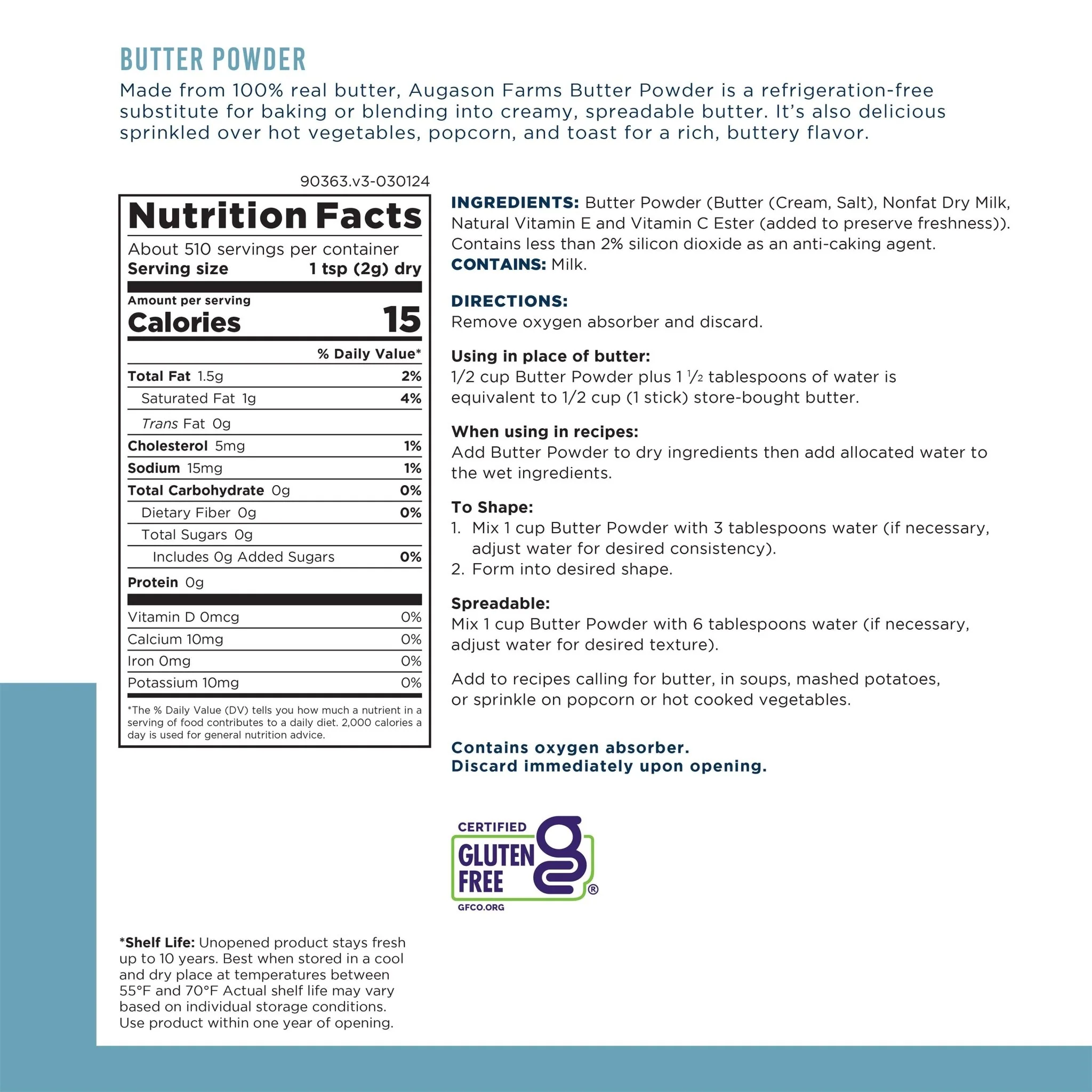 Butter Powder Can, 510 Servings - Image 5