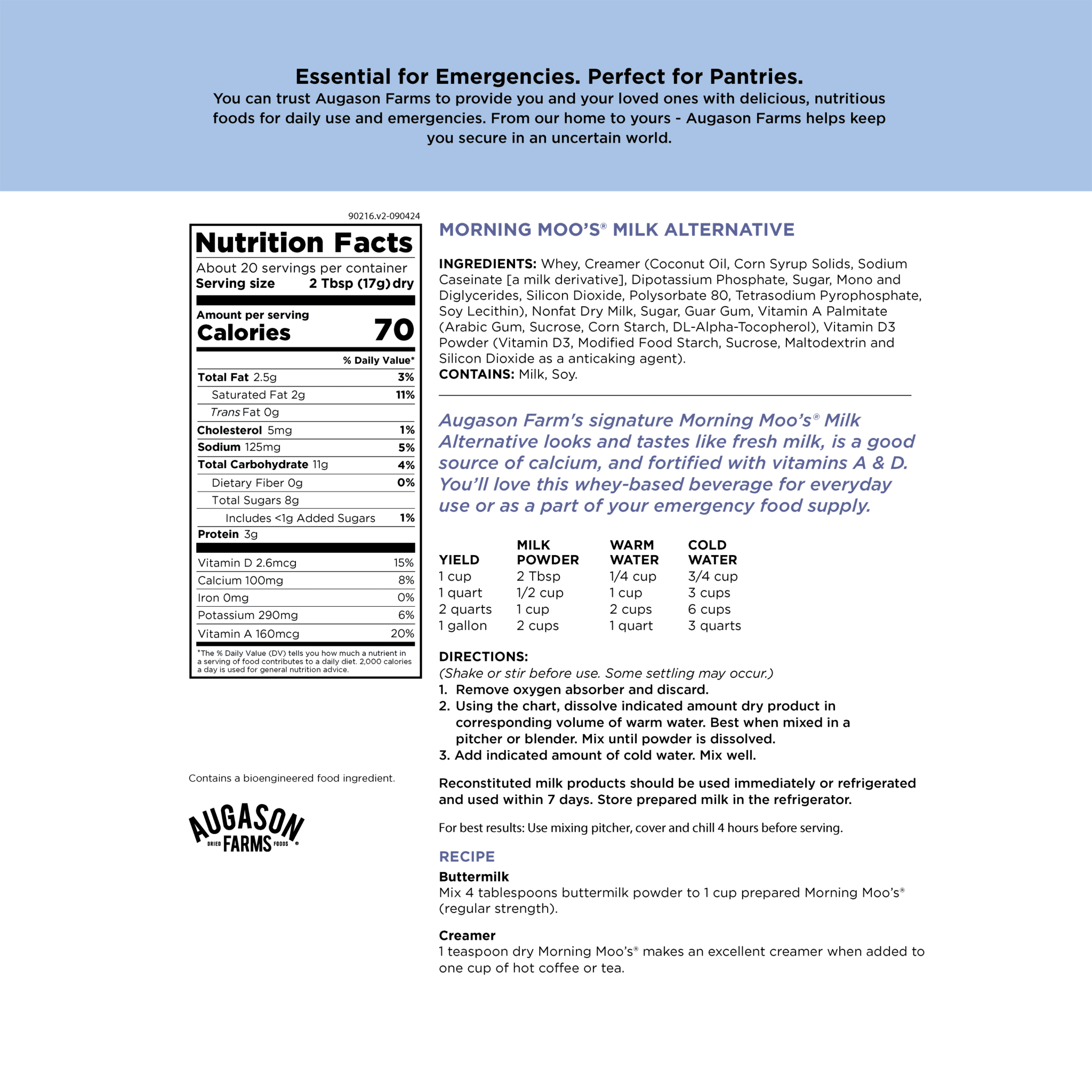 Morning Moo’s Milk Alternative Pouch, 20 Servings - Image 3