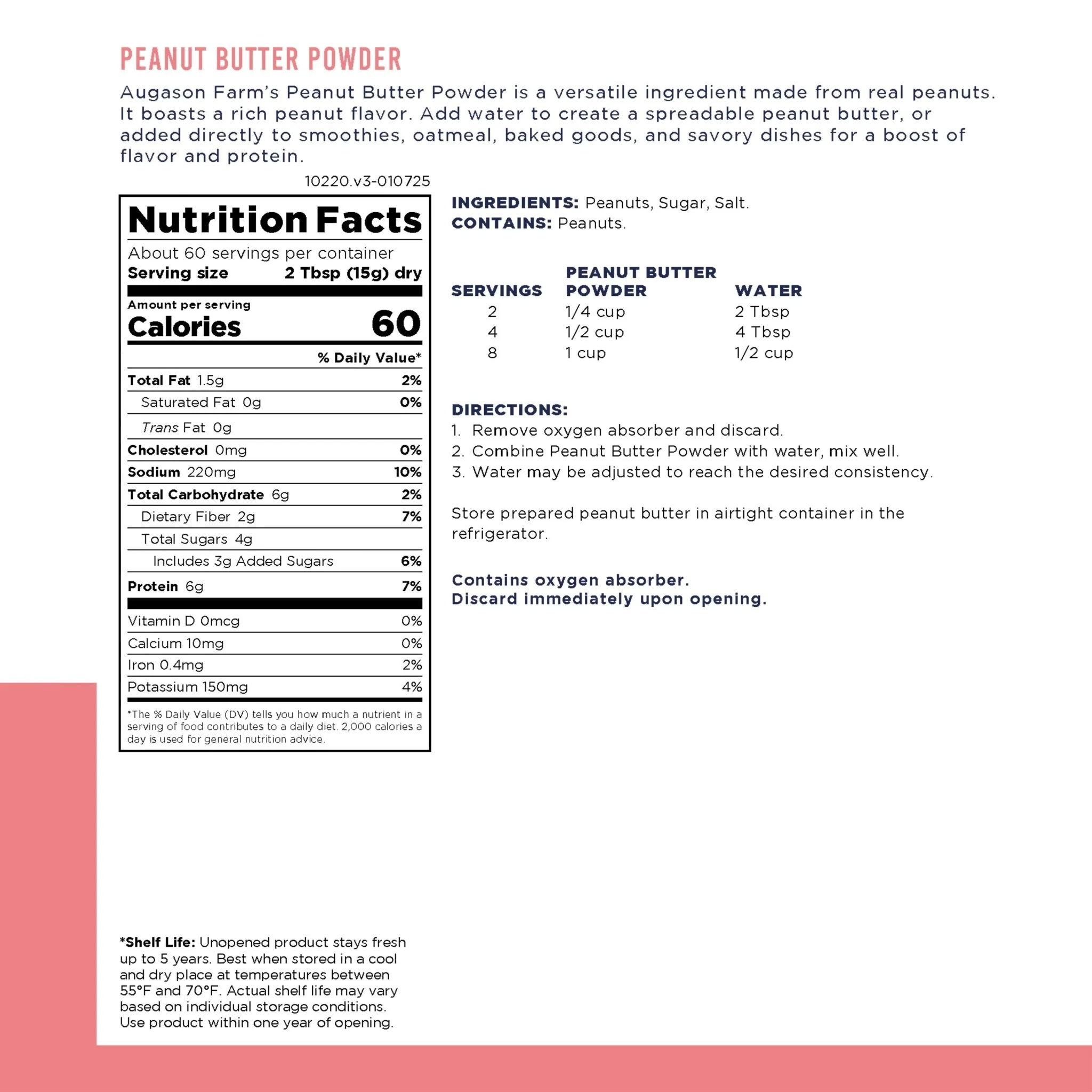 Peanut Butter Powder Can, 60 Servings - Image 3