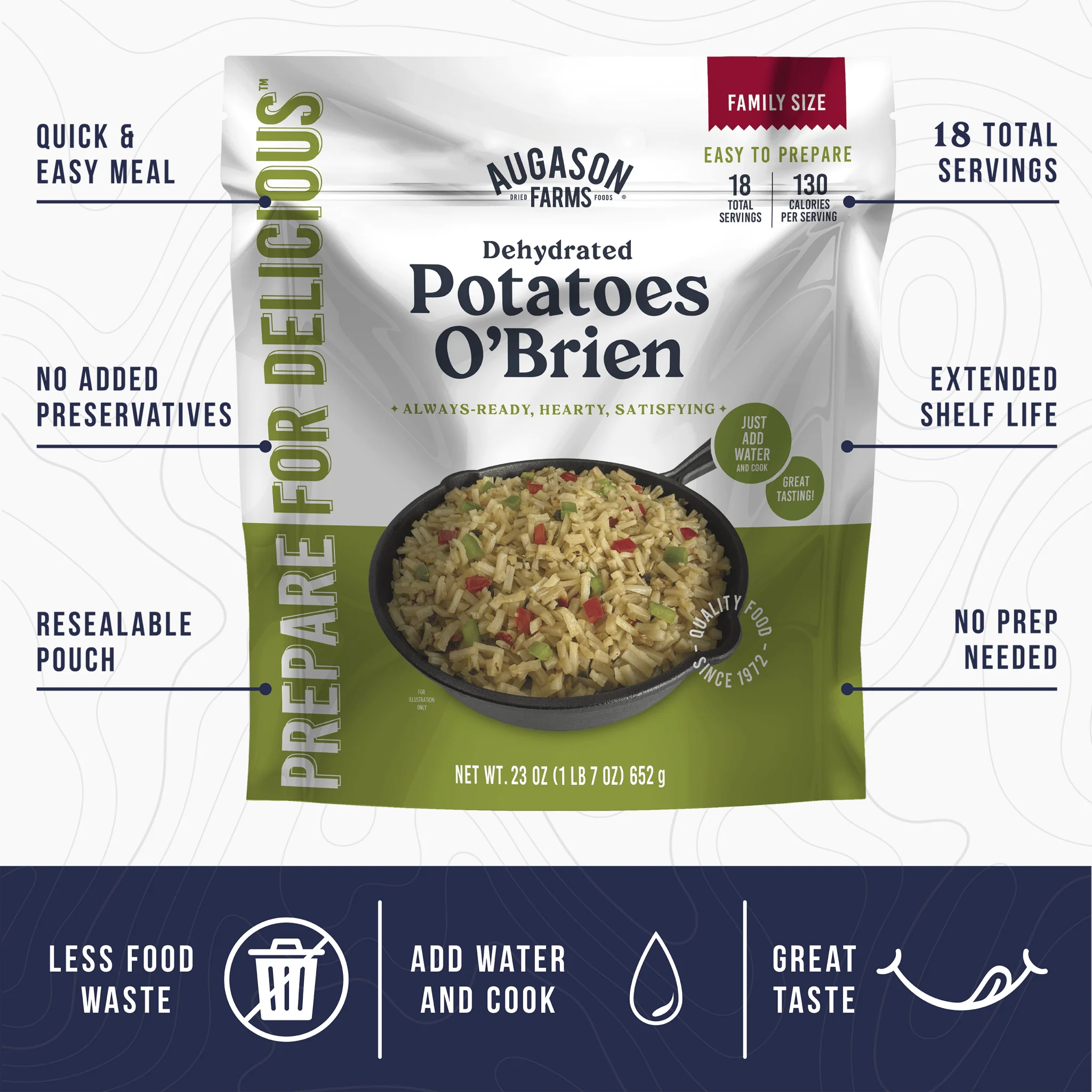 Potatoes O'Brien Family Size Pouch, 18 Servings - Image 4